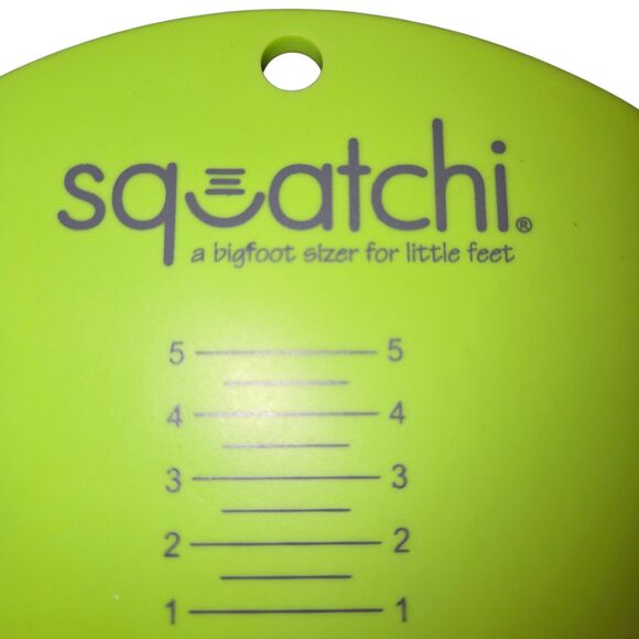 Squatchi A Bigfoot Sizer For Little Feet Neon Green Plastic Child's Foot Sizer - Picture 3 of 5